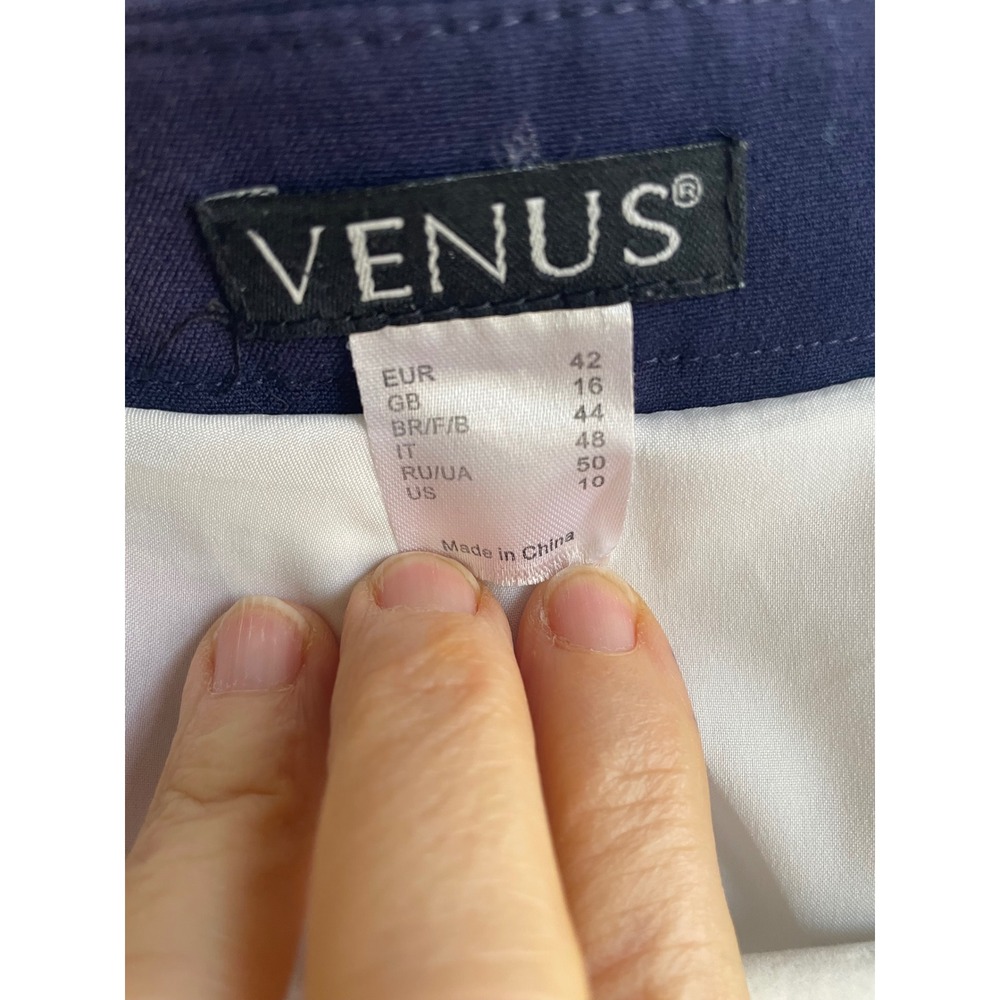 VENUS Blazer Dress Wrap Style Colorblock Bold Pink‎ Cream Navy Size 10 EUC - Picture 3 of 7